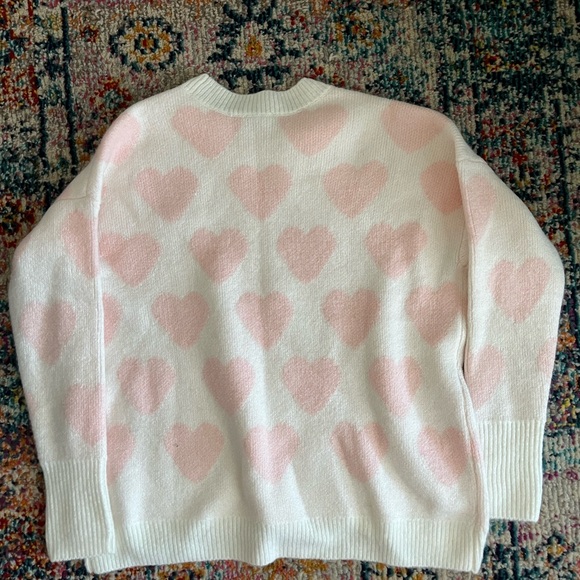 Women's Vince Camuto Pink Heart Sweater - Picture 5 of 5
